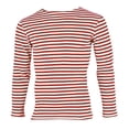 thumbnail image 1 of MHFRRA Camiseta Informal de Manga Larga con Cuello Redondo y Estampado a Rayas para Mujer y Hombre Rojo, 1 of 6