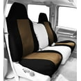 thumbnail image 2 of CalTrend Front Highback Buckets Carbon Fiber Seat Covers for 2008-2015 Smart Fortwo - MB108-06FC Beige Insert with Black Trim, 2 of 3