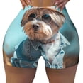 thumbnail image 2 of Salouo Stylish Dog in Denim Outfit Print Women's Athletic Shorts,Booty Shorts Biker Shorts High Waisted Elastic Workout Shorts for Yoga Gym Running Sports-X-Large, 2 of 8