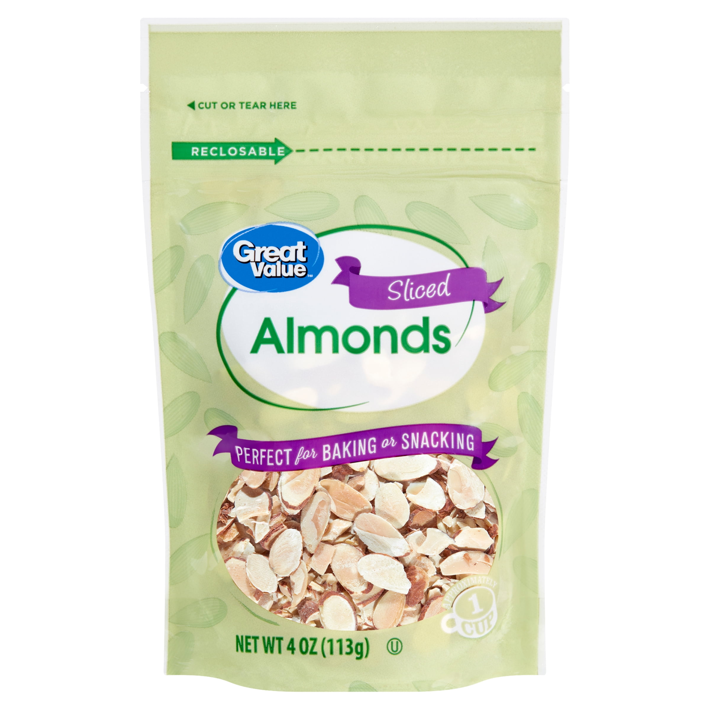 Great Value Sliced Almonds, 4 oz