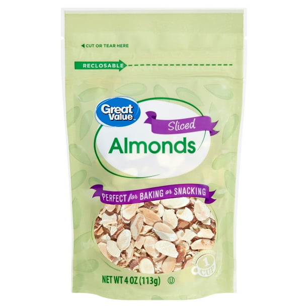 Great Value Sliced Almonds, 4 oz