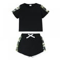 thumbnail image 2 of 5-14T Kids Girls Boys Tracksuit 2 Pieces Set Crop Tops with Shorts Pants Sport Set Pyjama Sets, 2 of 10