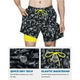 thumbnail image 6 of SURF CUZ Mens Swim Trunks with Compression Liner Quick Dry Swim Shorts 7" Swimming Trunks Stretch Zipper Pockets, 6 of 7