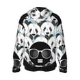 thumbnail image 3 of Kll Black Head Woman With Panda Hair Print Men'S Women’s Upf 50+ Sun Protection Outdoor Hoodie Jacket Long Sleeve Fishing Hiking Performance Shirt- Xx-Large, 3 of 8