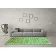 thumbnail image 3 of Ahgly Company Indoor Rectangle Abstract Turquoise Blue Contemporary Area Rugs, 4' x 6', 3 of 4