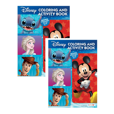 Disney Character Mashup 48-Page Coloring and Activity Book – 2 Pack