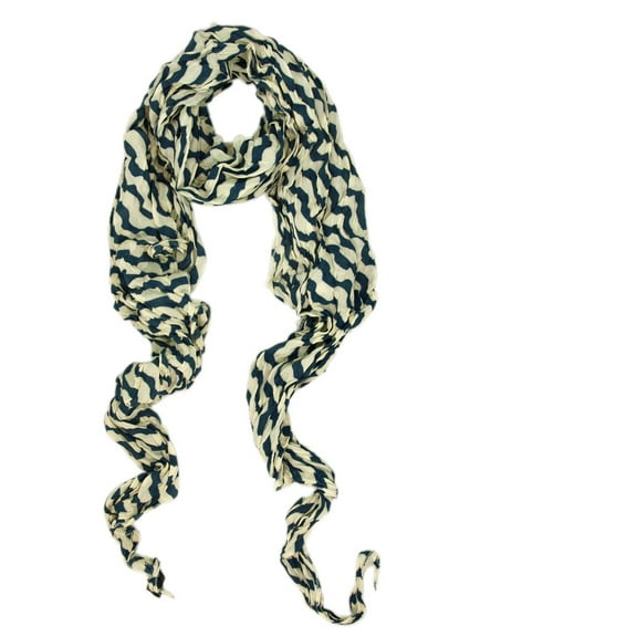 Premium Lightweight Long Crinkle Stripe Scarf