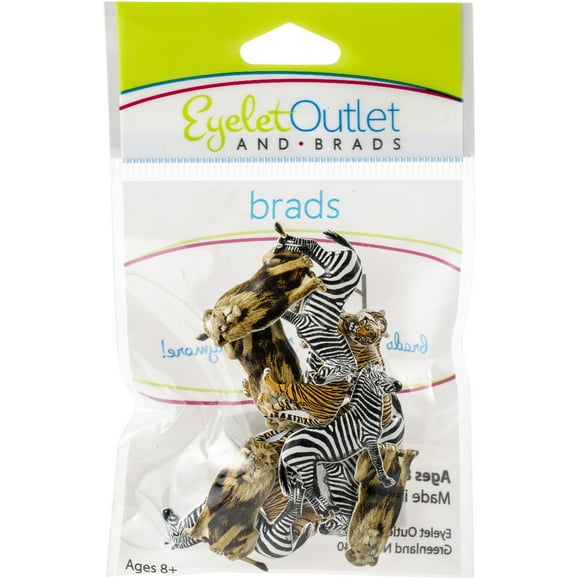 Eyelet Outlet Soutiens-Gorge en Forme 12/pkg-Zèbre, Lion & Tigre