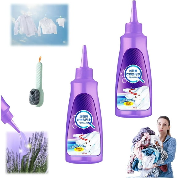 Graceiful Quitamanchas, Quitamanchas de enzima activa para ropa, Quitamanchas para ropa, Limpiador de manchas rebeldes para manchas de tela en las axilas (2 unidades)