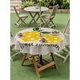 thumbnail image 4 of Outdoor Tablecloth with Umbrella Hole for Patio/Picnic/Party/Camping, Yellow Lemons Waterproof Table Cloth Round Cover Washable, Summer Botanical Farmhouse Rustic (Dia 60"), 4 of 8