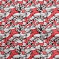 thumbnail image 1 of oneOone Tissu en Coton Rouge Cambrique Crâne Matériel de Robe Tissu Imprimé Tissu au Mètre 56 Pouces de Large, 1 of 4