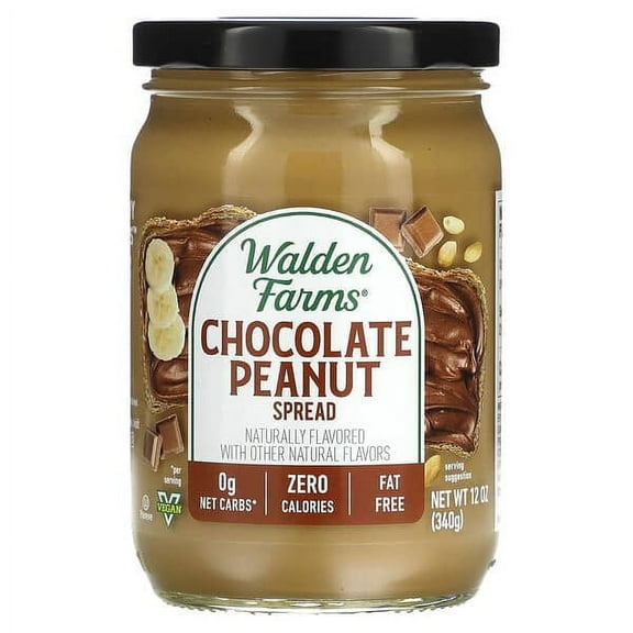 Walden Farms, Chocolate Peanut Spread, 12 oz Pack of 4