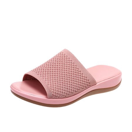 

Women House Slippers Open Toe Thick Soft Sole House Shoes with Indoor Anti-Slip Outsole
