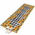 thumbnail image 2 of Runner Rug 2 x 6 Ft, Sunflowers Washable Non-Slip Floor Mat for Kitchen Hallway/Entryway, Farmhouse Summer Floral Black White Plaid Long Kitchen Runner Area Rugs for Living Room, Low-Profile, 2 of 7