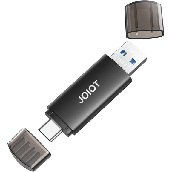JOIOT 256GB USB C Flash Drive Dual USB 3.0 Type-C USB A Portable Flash Drive