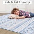 thumbnail image 4 of Jamfeel Washable Area Rugs Non-slip Printed Boho Area Rug for Living Room Soft Low Pile Carpet Home Decor 5'x8' Azure, 4 of 8