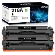 218A Black Toner Cartridges 2 Pack With Chip Compatible for 218A W2180A 218X W2180X 218 3301fdw Color Laserjet Pro MFP 3301fdw 3301cdw 3201dw 3301sdw 3301 3201 Series Printer High Yield Ink