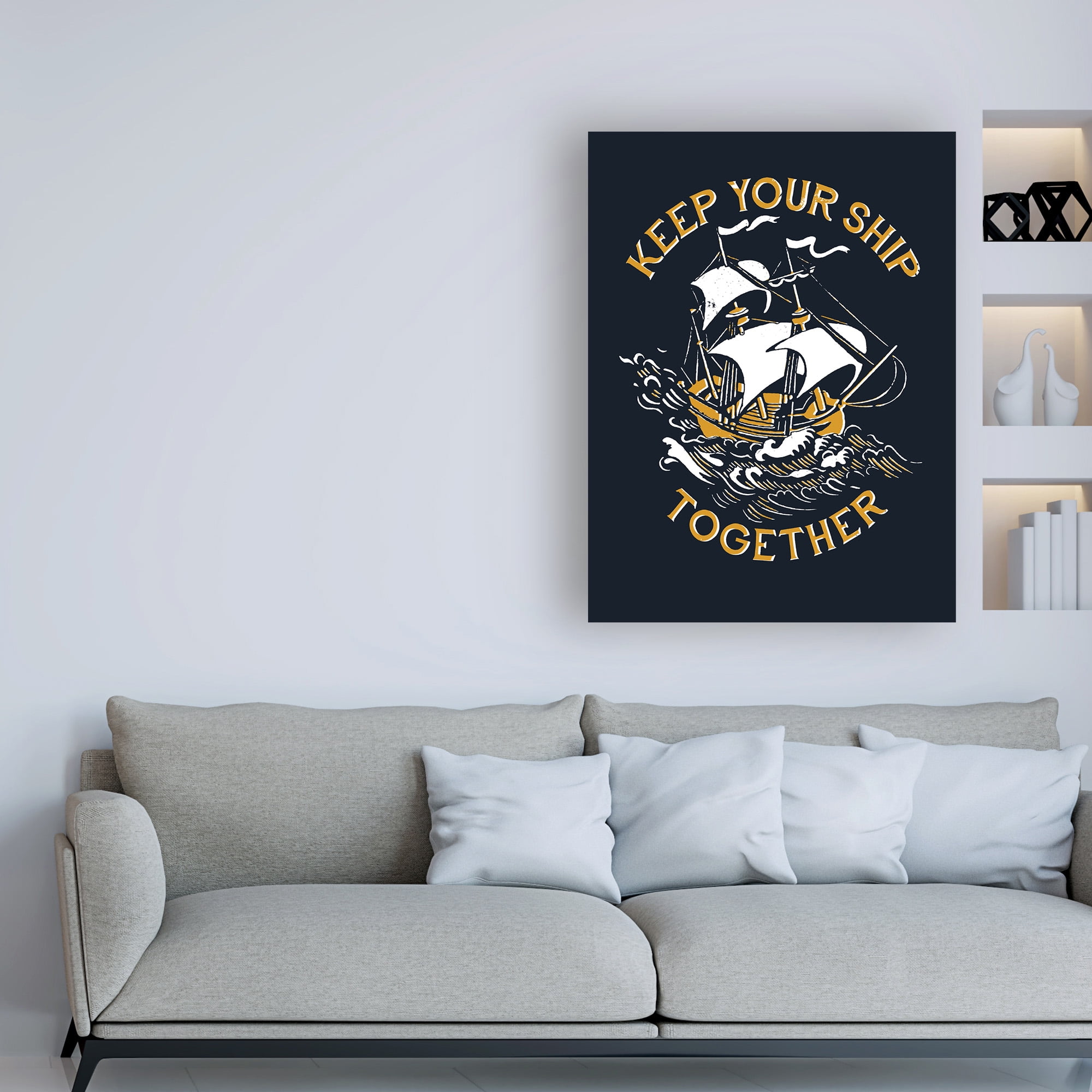 Trademark Fine Art 'Keep Your Ship Together' Canvas Art by Michael Buxton