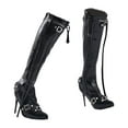 thumbnail image 5 of Almencla 1:6 Action Figures High Boots Ball Jointed Doll Shoes DIY Durable PU Leather 12 inch Doll High Heel Boots Female Figure Boots black, 5 of 7