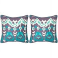 thumbnail image 2 of SAFAVIEH Manhattan Paisley Pillow, 22" x 22", Aqua/Cream, Set of 2, 2 of 4