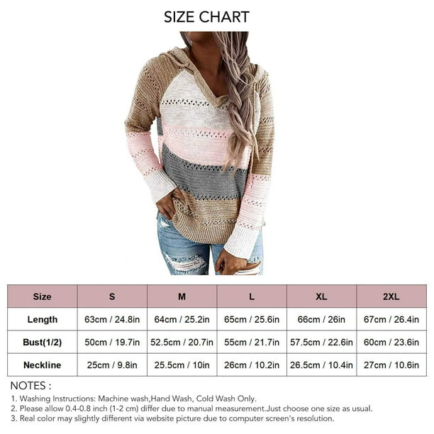 Suéter para mujer, suéter con capucha de punto con bloques de