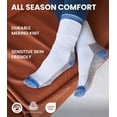 thumbnail image 3 of Merino.tech Thin Merino Wool Socks for Women and Men - 2 Pack Merino Wool Running Socks Quarter Style Lilac Field Pack of 2, 4-8, 3 of 6