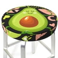 thumbnail image 3 of Naloa Avocado Keep Calm Round Bar Stool Cushion Cover 12-14 inch, Fits Kitchen, Office, Restaurant Chairs - 12 inch, 3 of 7