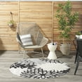 thumbnail image 4 of Nourison Aloha Indoor/Outdoor Black White 4' x ROUND Area Rug, (4x Round), 4 of 10