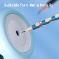 thumbnail image 2 of Portable electric pencil sharpener automatically sharpens colored pencils (6-8mm) Battery and USB powered Safe to use Suitable for home office school classroom students, 2 of 8