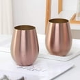 thumbnail image 4 of Copa de vino sin tallo de acero inoxidable, vaso de vino portátil para exteriores, juego de 2 tazas de metal, 4 of 5