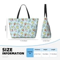 thumbnail image 5 of KLL Frog In Mermaid Print Large Beach Tote Bag Women Waterproof Sandproof Zipper Beach Tote Bag for Pool Gym Grocery Travel with Wet Pocket, 5 of 7