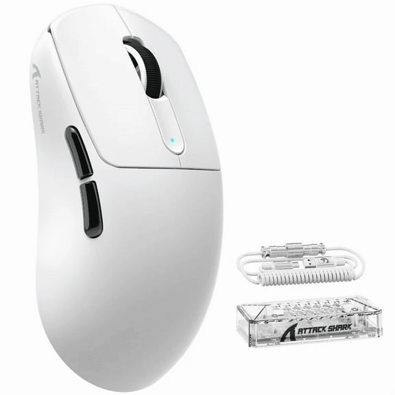 ATTACK SHARK V5 8KHz Wireless PAW3950MAX Gaming Mouse with C06 Ultra Cable