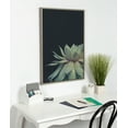 thumbnail image 6 of Kate and Laurel Sylvie Succulent 8 Framed Canvas Wall Art by Emiko and Mark Franzen of F2Images, 23x33 Gray, Dramatic Greenery Art for Wall, 6 of 7