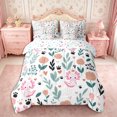 thumbnail image 3 of Manfei Kawaii Axolotl 7-Piece Twin Bedding,Floral Animal Bedding Comforter Set,Reversible, 3 of 6