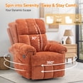 thumbnail image 4 of Korser Small Recliners for Small Spaces,Swivel Rocker Recliner Chair with Side Pockets for Living Room,Orange, 4 of 7