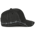 thumbnail image 3 of Outdoor Cap BRB-605 Barbed-Wire Embroidery Solid Back Cap-Black, 3 of 8