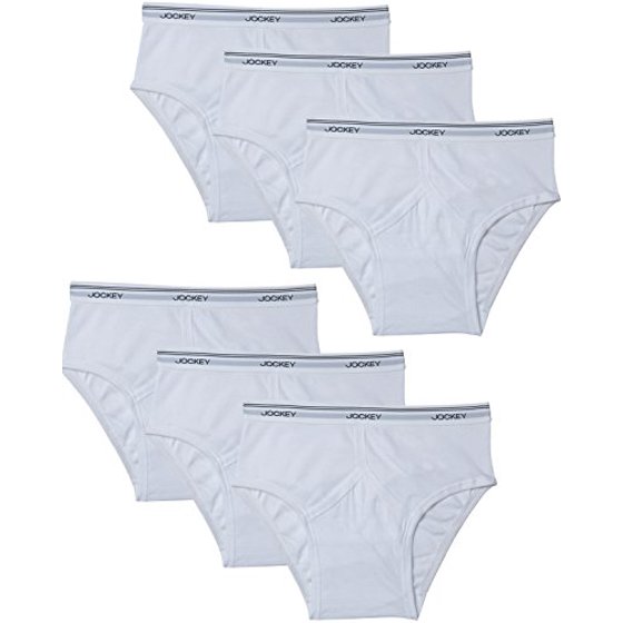 Jockey Jockey Men's 6 100 Cotton Low Rise Briefs, White,S