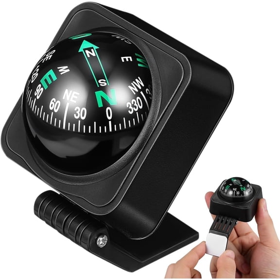 Car Compass Portable for Dashboard Accessories Adjustable Dashboard Vehicle Direction Navigation Ball for Autos and Boats