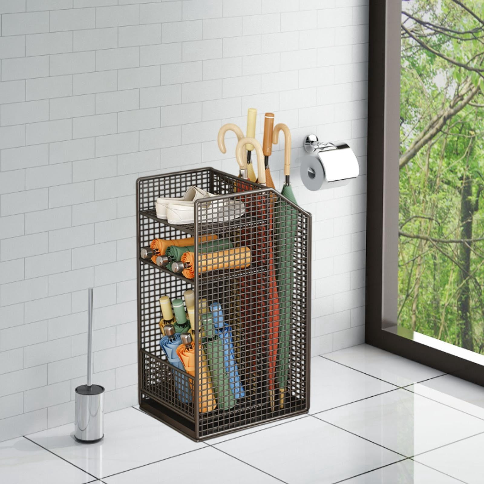Esquirla Umbrella Storage Entryway Umbrella Holder, Iron Convenient Draining Umbrella Stand Rack Umbrella Holder Rack for Home Office,