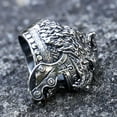 thumbnail image 5 of ZMY Home Stainless Steel Party Jewelry Nordic Viking Culture Skull Ring with Helmet and Beast Head Sculpture (12), 5 of 6