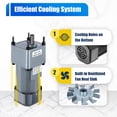 thumbnail image 2 of AC 110V Electric Gear Motor & Variable Speed Reduction Controller 1:10 135 RPM, 2 of 20