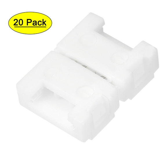 Uxcell 2 Pin 8mm Solderless Gapless LED Strip Light Connector 20Pack