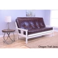 thumbnail image 3 of Kodiak Furniture Monterey Antique White Futon with Brown Faux Leather Mattress, 3 of 4