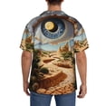 thumbnail image 3 of Sigee Surreal Desert Eye Landscape for Men's Casual Short Sleeve Button Down Shirts Men's Shirts Summer-Small, 3 of 5