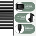 thumbnail image 4 of EAYSG 42" H x 38" W Heavy-Duty Metal Outdoor Privacy Fence Panel, Rustproof AC Unit & Trash Can Screen, No-Dig Installation with 12" Ground Stake, Expandable Design - Black, 4 of 7