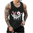 thumbnail image 1 of Camisetas de Tanque de los Hombres Tanque de los Hombres Incolor Gradiente de Impresión Cuello Redondo Correa Delgada Fuga Atrás Regular Casual Deportes Blusas de Tanque, 1 of 5