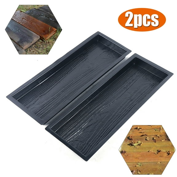 Wood plank grain concrete paving stone molds for cement stepping stone mold