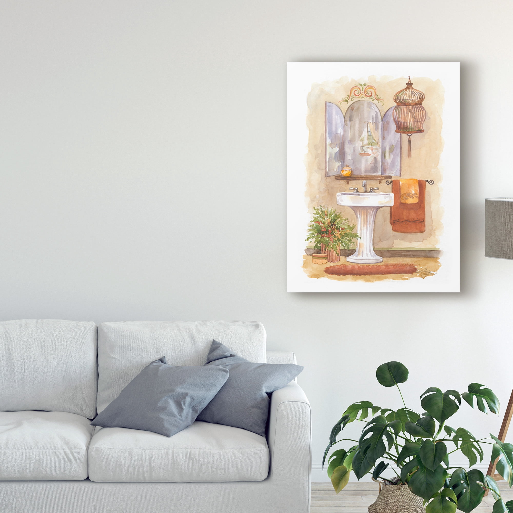 Trademark Fine Art 'Watercolor Bath in Spice I' Canvas Art by Jerianne Van Dijk