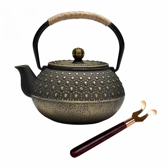 Luzkey Cast Iron Teapot Japanese Teapot Tea Pot Farmhouse Tea Kettle for Boiling Hot Water for Hotel Picnic Camping Hiking Household