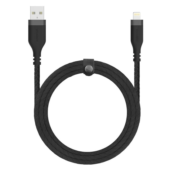Liquipel Powertek USB-A to Lightning Woven Cable - Black
